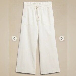 Banana Republic Hemp-Cotton Wide-Leg Paperbag Pant Quiet Luxury 2024 in White XL